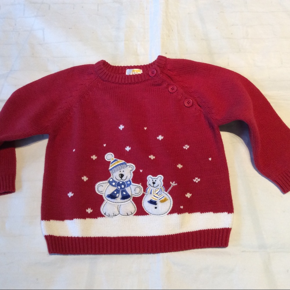 NWT TKS SNOWMAN BEAR Sweater 24 M